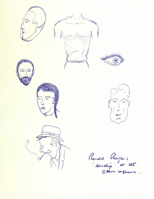 Οι ζωγραφιές του Ρίγκαν σε συνάντηση με τη Θάτσερ για πρώτη φορά στο φως